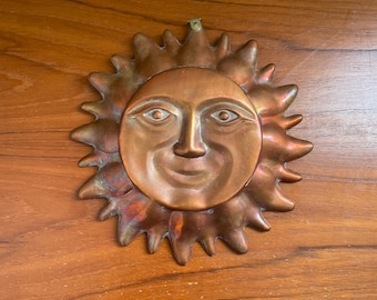 Fine Crafts Imports Hammered Weathered Copper Sunface