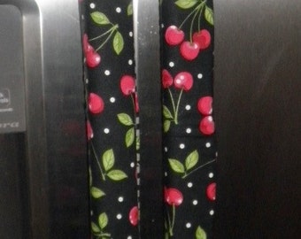 Red - Bengal Kantha Work Reversible Fridge Handle Cover (Set of 2) 42