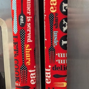 Refrigerator door handle covers (set of 3), length 15.5&quot;/kitchen theme