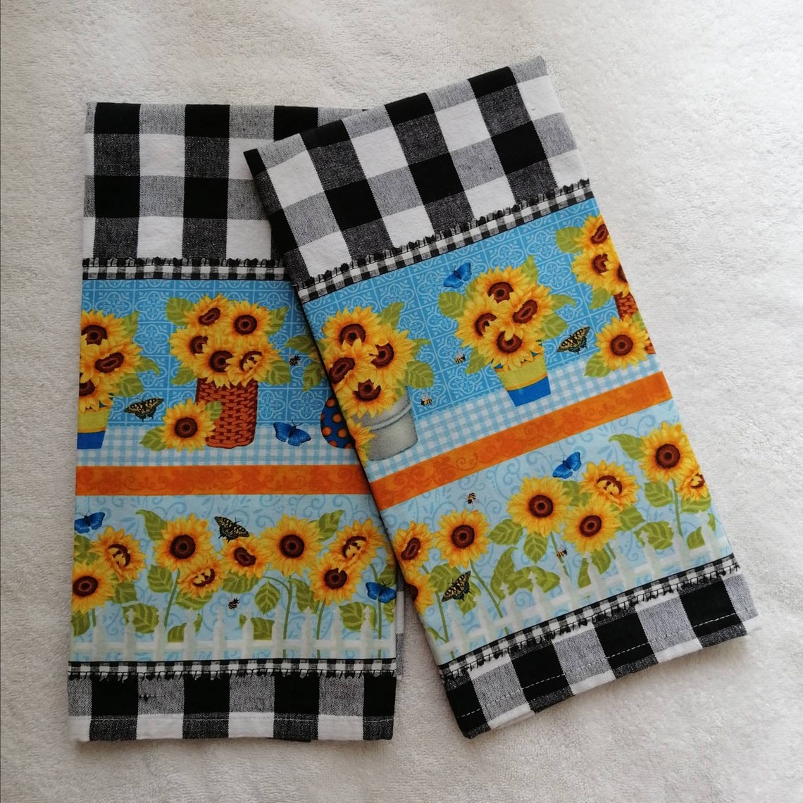 Toallas de cocina decorativas a cuadros de búfalo/toallas de | Etsy