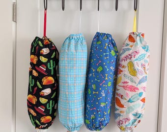 Cotton Fabric Grocery Bag Dispenser, Kitchen Storage