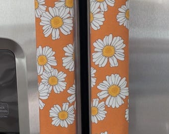 Refrigerator door handle covers (set of 2)/length 15.5"/reversible/flower theme