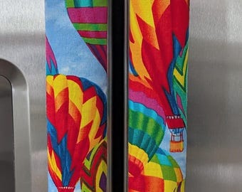 Refrigerator/Appliance handle covers (Set of 2)/length 15"/kitchen decor/hot air ballon theme