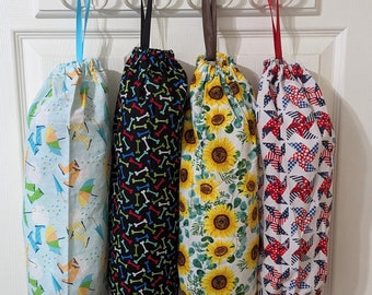 Cotton Grocery Bag Dispenser, Hanging Kitchen Storage