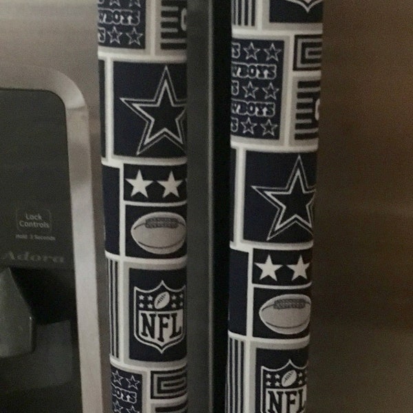 Dallas Cowboys Refrigerator door handle covers (Set of 2)/length 16"/kitchen decor/foorball theme