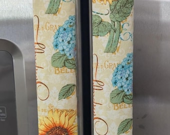 Sunflower Refrigerator door handle covers (Set of 2)/Sunflowers/reversible