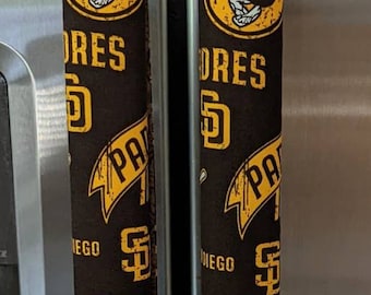SD Padres Refrigerator door handle covers (Set of 2)/length 15.5" long/baseball theme/reversible