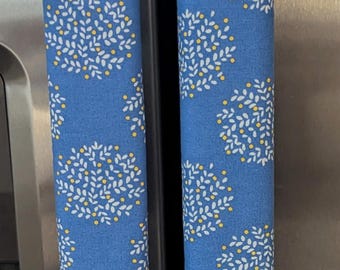 Refrigerator door handle covers (Set of 2)/length 15.5"/conrnflower blue/reversible
