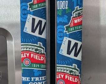Chicago Cubs Refrigerator door handle covers (Set of 2)/length 15.5" long/baseball theme/sports theme