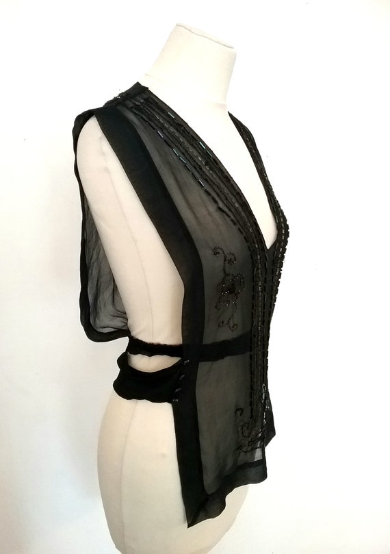 1920s Beaded Tabbard Top