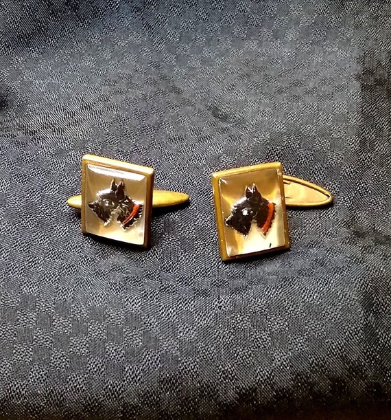 1930s Novelty Scottie Dog Cufflinks