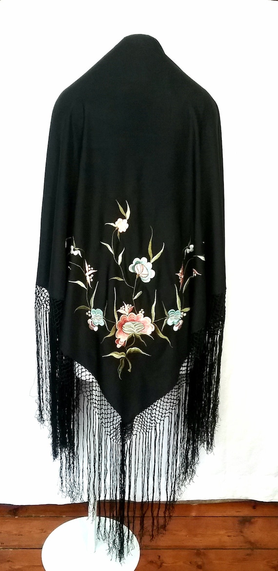 Embroidered Silk Shawl