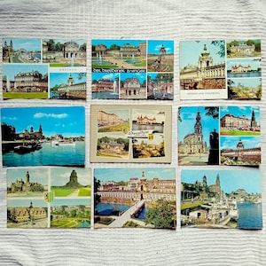 Dresden, Vintage Color Postcards, Set of 9, 1970s-1980s,
