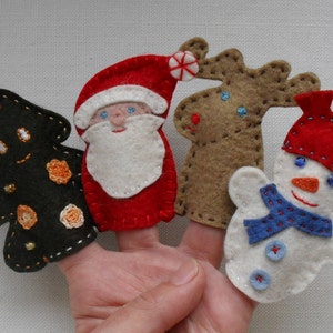 Christmas finger puppets