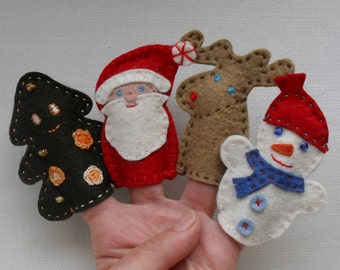 Christmas finger puppets