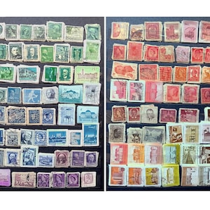 Sellos postales arcoíris, juego de 100, todos diferentes, antiguos y antiguos, de muchos países, alrededor de 1890-1980