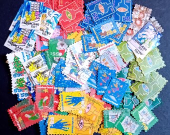 Vintage Dutch postage stamps, 100 pieces