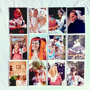 Set von 12 unbenutzten Postkarten, Ungarische Trachten 1980s, Farbfotos