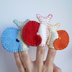 Snail family finger puppets, Felt animals, Felt puppets image 2