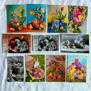 Cartoline di Pasqua, Vintage anni '60-'80, Foto in bianco e nero e Foto a colori