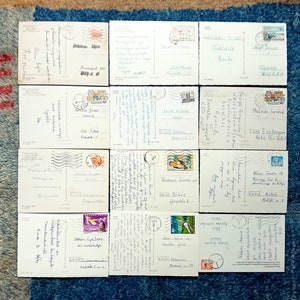 1970er-1970er-Jahre-Postkarten-Rücken, Set von 12 Vintage Farbpostkarten, ungarisch
