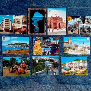 Maroc : Tanger, Ceuta, Tétouan, cartes postales anciennes, lot de 10, années 1970, années 1980
