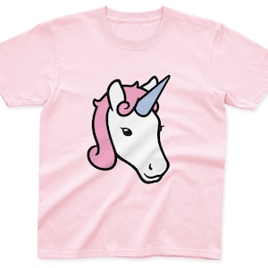 Kids Unicorn T-Shirt | 100% Cotton | Pink, Blue, Yellow and Grey