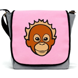 Sac d’orang-outan pour filles | | en toile imperméable à l’eau | de sangle de corps croisé Fermeture à glissière