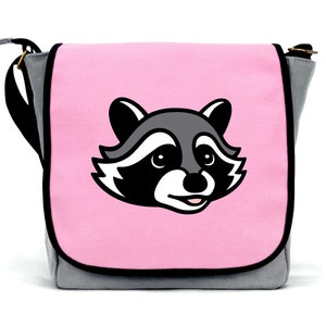 Sac de raton laveur pour filles | | en toile imperméable à l’eau | de sangle de corps croisé Fermeture à glissière
