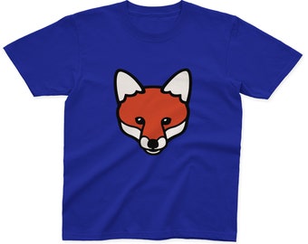 Kids Fox T-Shirt | 100% Cotton | Pink, Blue, Yellow and Grey