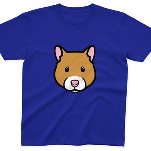 T-shirt voor hamsters voor kinderen | 100% katoen | Roze, blauw geel en grijs