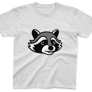 Kids Raccoon T-Shirt | 100% Cotton | Pink, Blue, Yellow and Grey