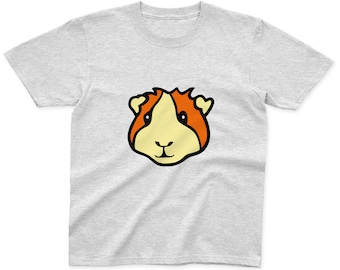 Kids Guinea Pig T-Shirt | 100% Cotton | Pink, Blue, Yellow and Grey
