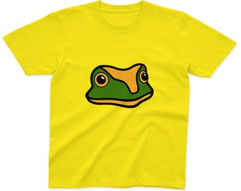 Kids Frog T-Shirt | 100% Cotton | Pink, Blue, Yellow and Grey