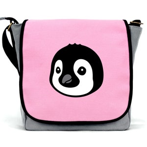 Sac de pingouin pour filles | | en toile imperméable à l’eau | de sangle de corps croisé Fermeture à glissière