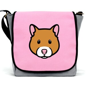Sac Hamster pour filles | Toile imperméable | Sangle bandoulière | Fermeture Éclair