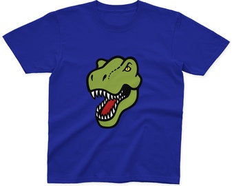 Kids Dinosaur T-Shirt | 100% Cotton | Pink, Blue, Yellow and Grey