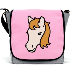 Sac à cheval pour filles | | en toile imperméable à l’eau | de sangle de corps croisé Fermeture à glissière