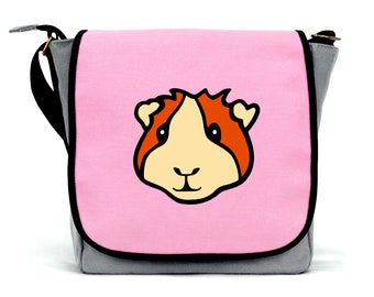 Girls Guinea Pig Bag | Waterproof Canvas  | Cross Body Strap | Zip Fastening