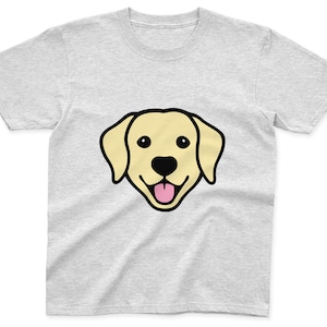 Kids Labrador T-Shirt | 100% Cotton | Pink, Blue, Yellow and Grey