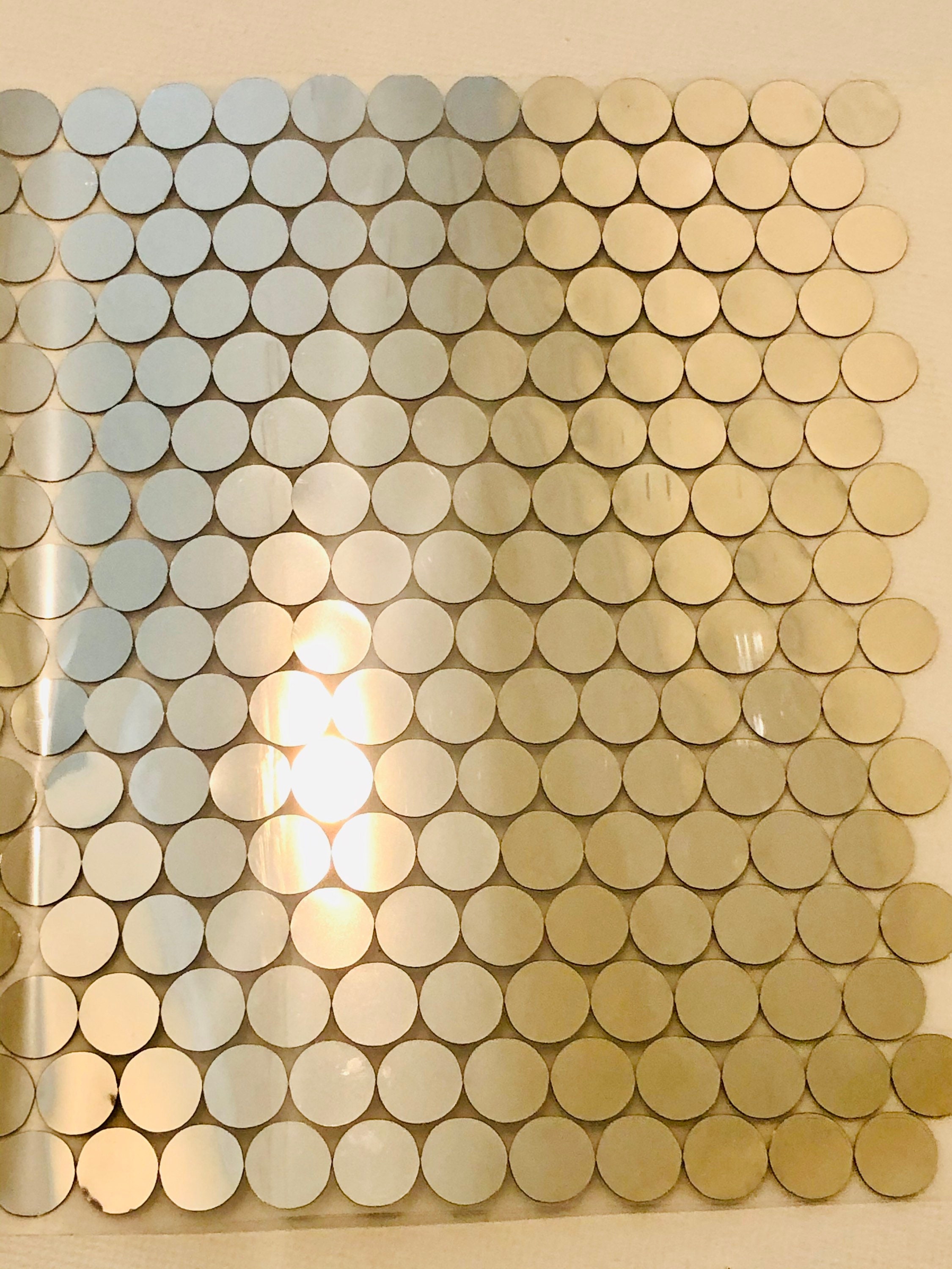 Rectangle Mosaic Gold Glass Mirror Tiles, Shisha Mirror for Art