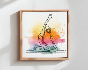 yoga motivational printable wall art yoga wall art poster, yoga gift home decor yoga digital art / Yoga Artwork / Yoga Art