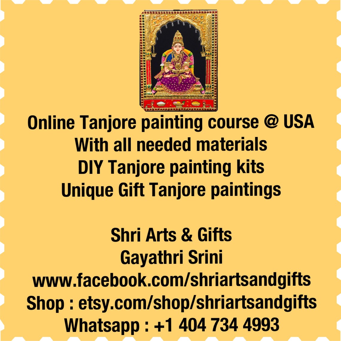 Online Tanjore Painting Class Learn Tanjore Painting Through Etsy
