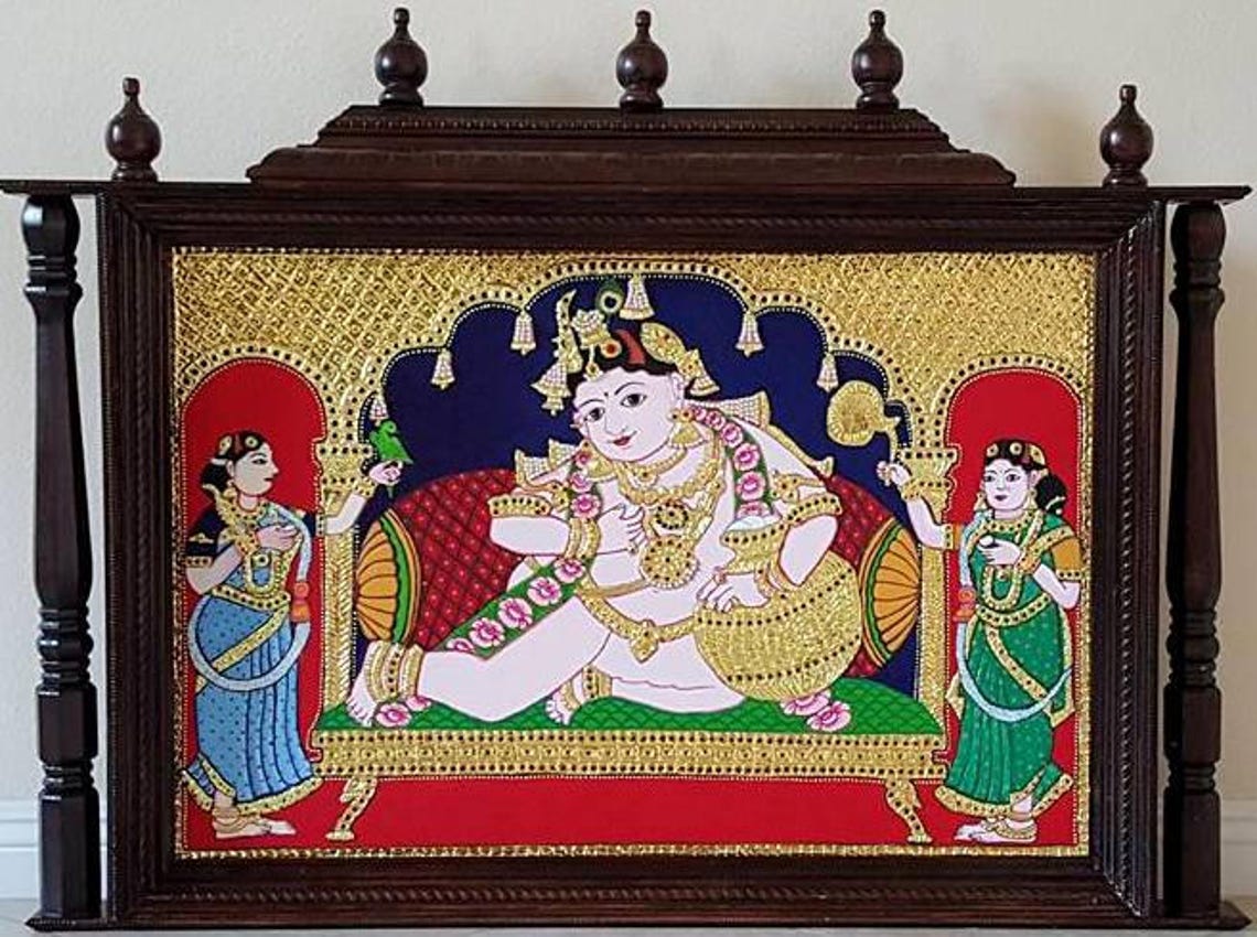 Online Tanjore Painting Class Learn Tanjore Painting Through Etsy