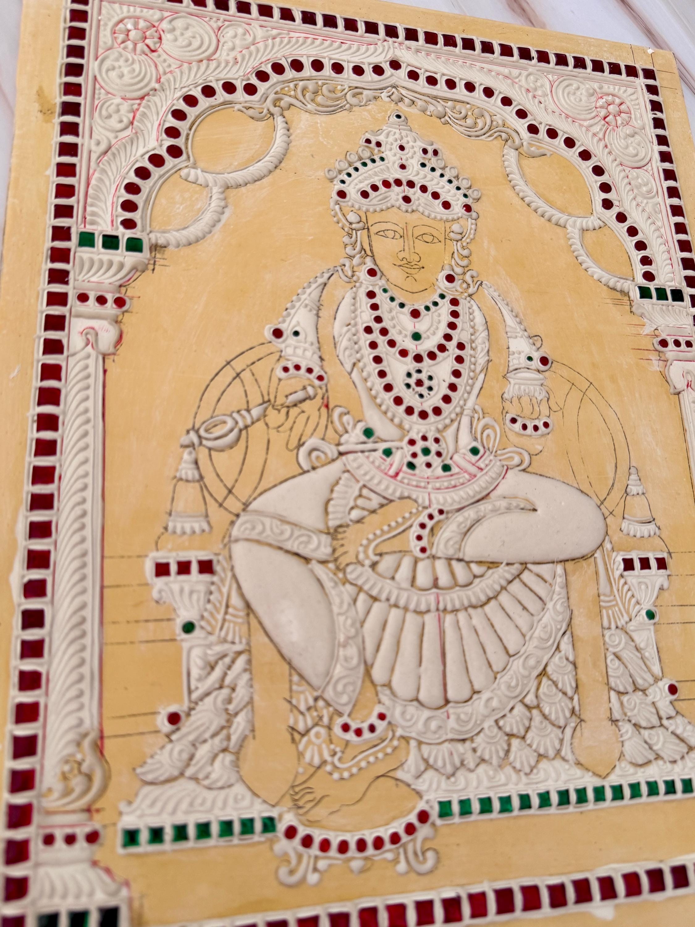 11x14” Annapoorani Devi 3D Tanjore Painting Muck Board - Etsy