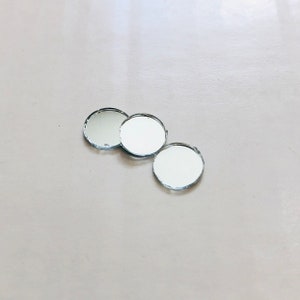 100 pieces Round mini craft glass mirrors 12 mm, 10 mm 6 mm 8mm, shisha mirror, embroidery, lippan kaam clay art FAST shipping from USA image 4