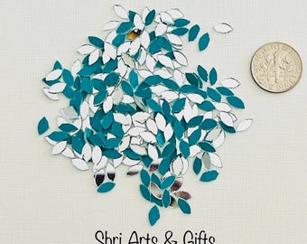 Leaf Shaped Craft Glass Mirrors, DIY Mosaic Art, Lippan Art