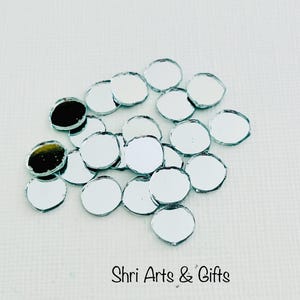 Round mini craft glass mirrors 6,8,10,12 mm shisha mirror, resin art, mandala art mirror, embroidery, lippan art FAST shipping from USA