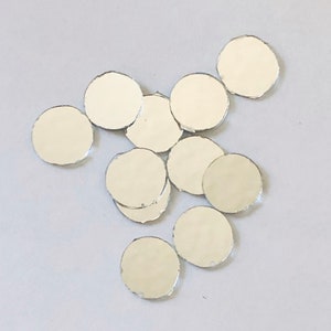 100 pieces Round mini craft glass mirrors 12 mm, 10 mm 6 mm 8mm, shisha mirror, embroidery, lippan kaam clay art FAST shipping from USA image 7