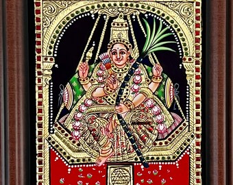 Beautiful Lalitha Devi gift Tanjore painting Lalitha devi  puja room painting hindu divine gifts